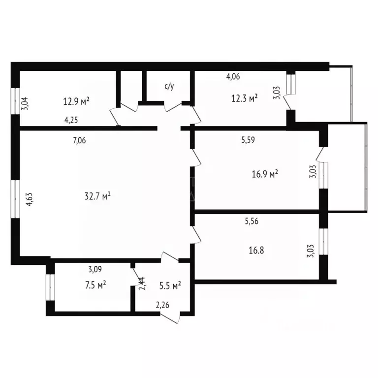 4-к кв. Тюменская область, Тюмень ул. Клары Цеткин, 29к3 (117.0 м) - Фото 1