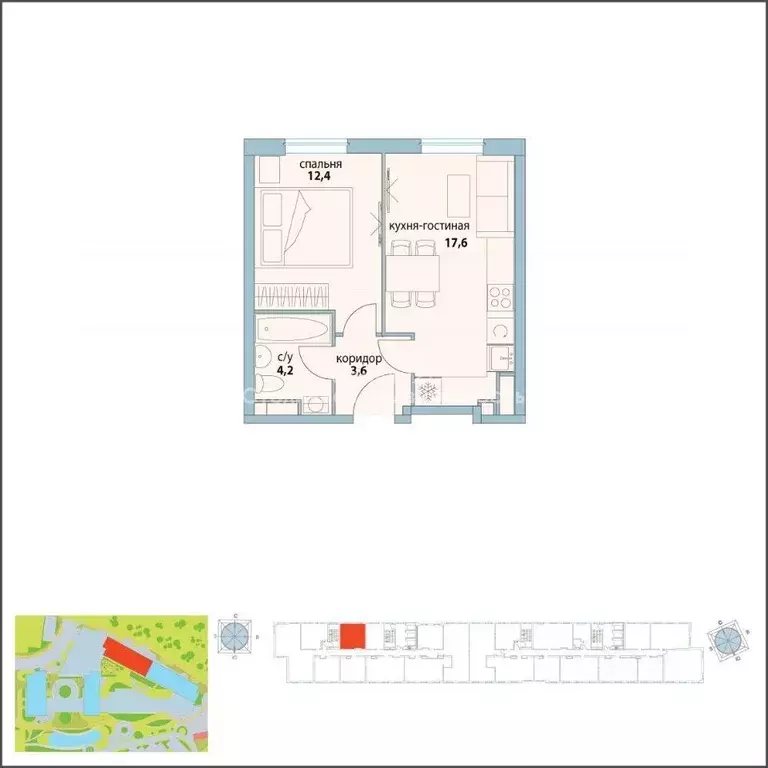 1-к кв. Москва ул. Крузенштерна, 12к3 (37.5 м) - Фото 1