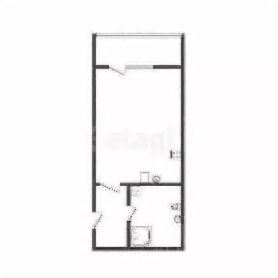 Студия Курская область, Курск ул. Энгельса, 115/4 (25.73 м) - Фото 1