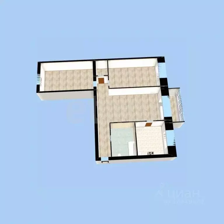 3-к кв. Башкортостан, Уфа пер. Пархоменко, 10 (56.1 м) - Фото 1