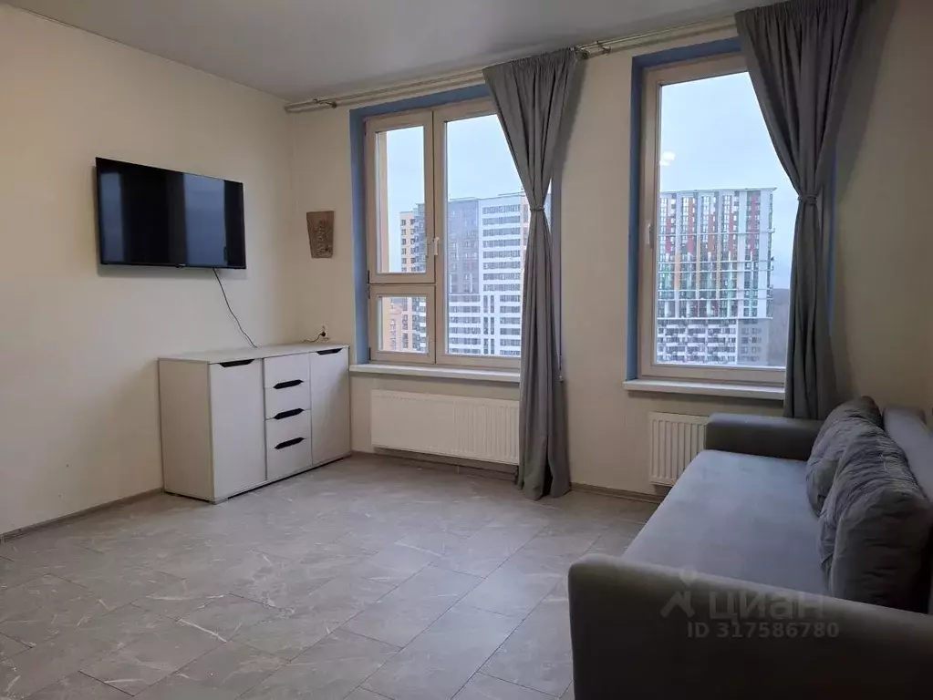 Студия Москва пос. Коммунарка, ул. Бачуринская, 11 (27.0 м) - Фото 1