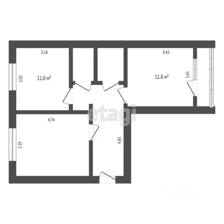 2-к кв. Ставропольский край, Ставрополь ул. Чехова, 45 (64.0 м) - Фото 2