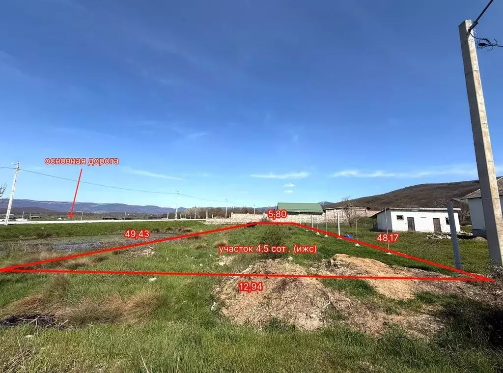 Участок в Севастополь с. Павловка, пер. Лебединый, 6 (4.5 сот.) - Фото 1