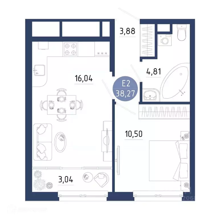 1-к кв. Рязанская область, Рязанский муниципальный округ, с. Дядьково ... - Фото 2