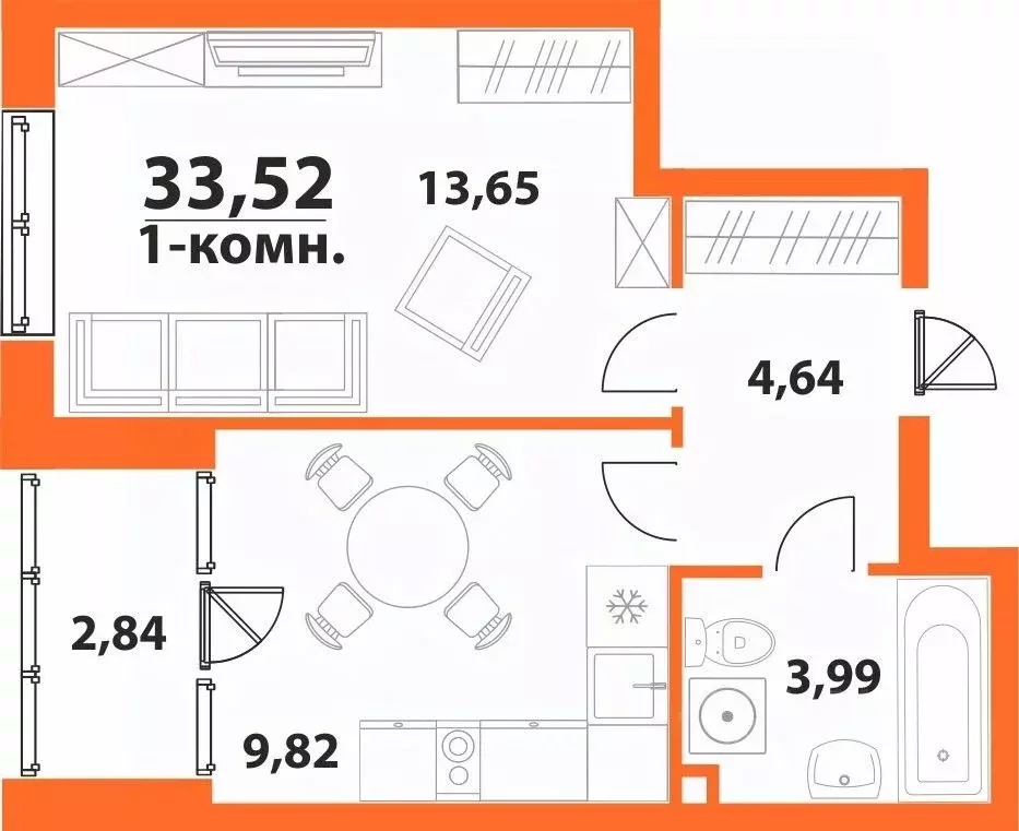 1-к кв. Ульяновская область, Ульяновск 19-й мкр, Аквамарин-2 жилой ... - Фото 0