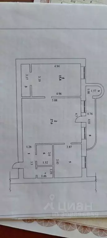 2-к кв. Саратовская область, Балаково Трнавская ул., 8 (74.0 м) - Фото 0