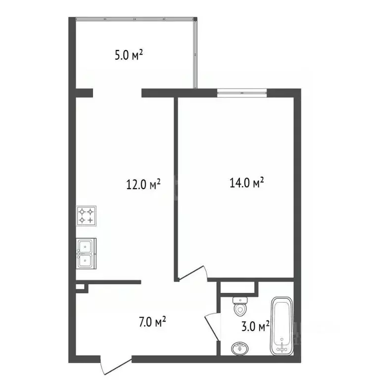 1-к кв. Санкт-Петербург Искровский просп., 19к1 (40.0 м) - Фото 2