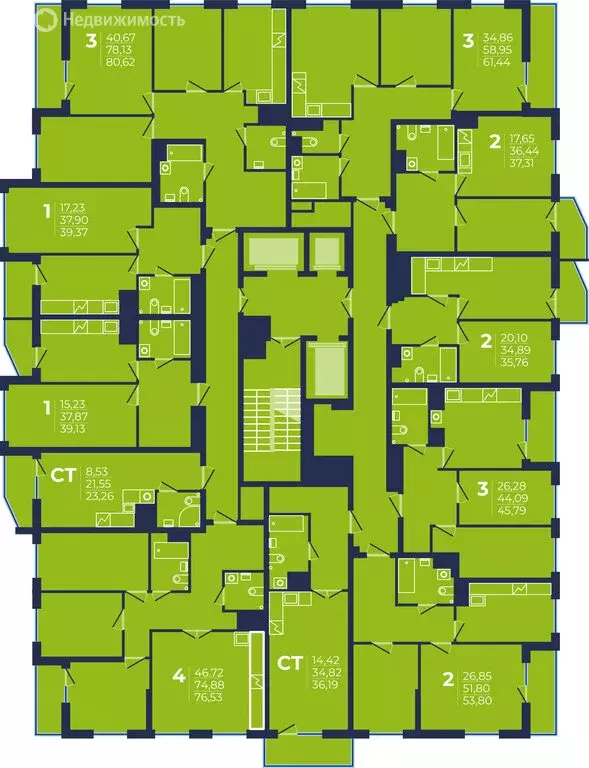 3-комнатная квартира: Уфа, улица Майора Доставалова, 1 (80.7 м) - Фото 2