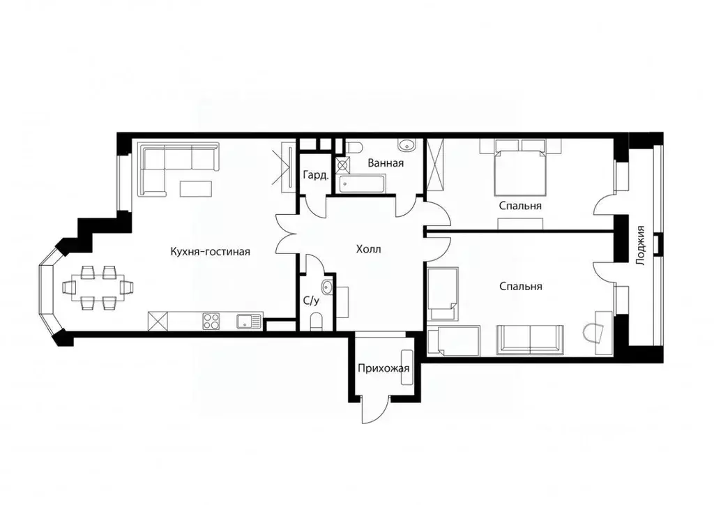 Квартира, 3 комнаты, 132.3 м - Фото 1