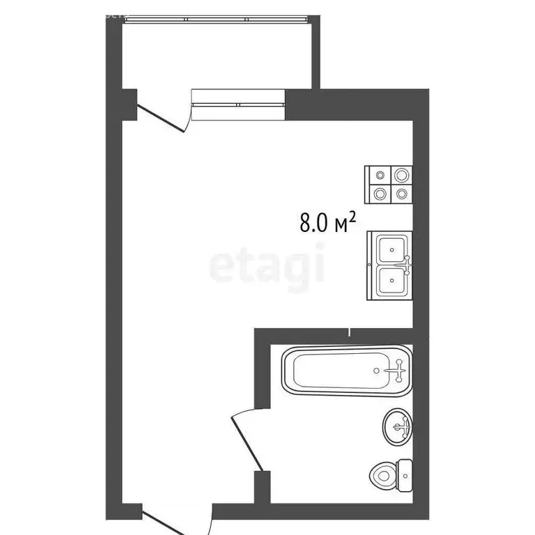 Квартира-студия: Ростов-на-Дону, улица Нансена, 109/6 (30 м) - Фото 1
