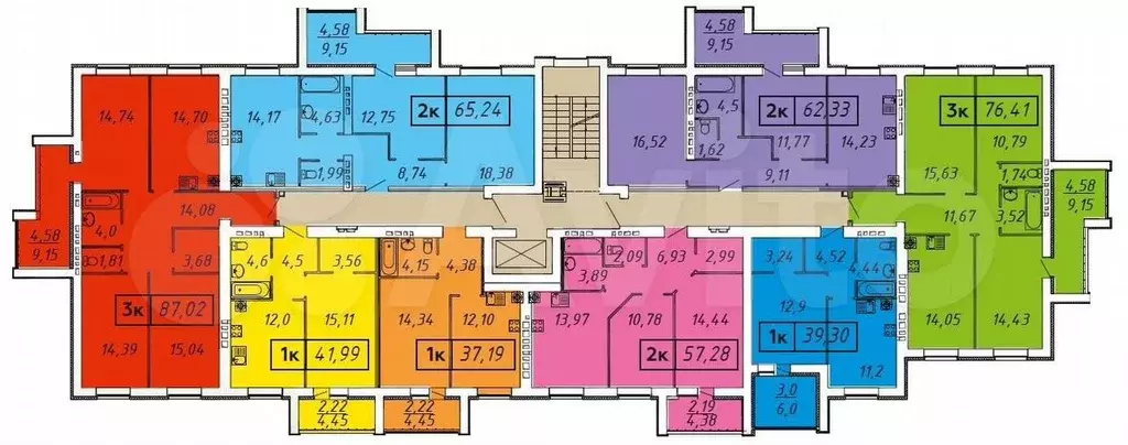 1-к. квартира, 37,2 м, 7/9 эт. - Фото 1