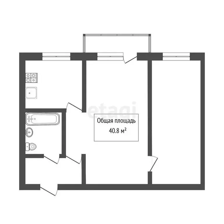 2-комнатная квартира: Томск, проспект Ленина, 200 (40.8 м) - Фото 0