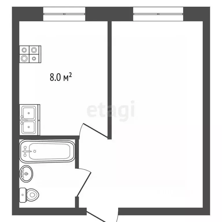 1-к кв. Удмуртия, Ижевск Курортная ул., 12 (27.7 м) - Фото 2