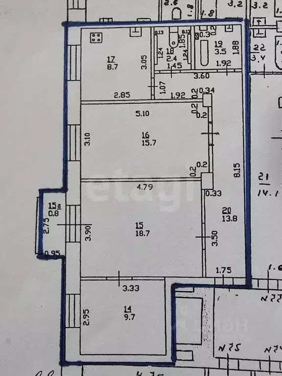 3-к кв. Татарстан, Казань Кремлевская ул., 2А/4 (72.5 м) - Фото 2
