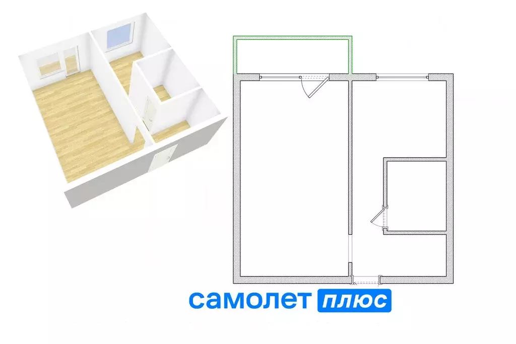 1-комнатная квартира: Топки, микрорайон Красная Горка, 24 (30.1 м) - Фото 1