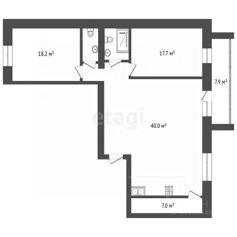 2-к кв. Тюменская область, Тюмень ул. Тимофея Кармацкого, 9 (102.8 м) - Фото 1