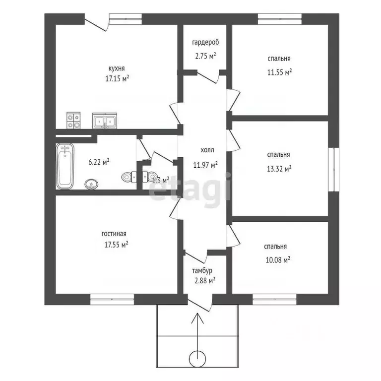 Дом в Ростовская область, Мясниковский район, Краснокрымское с/пос, ... - Фото 2
