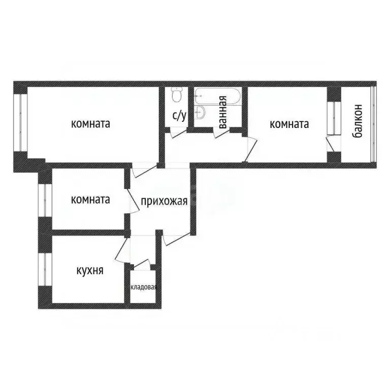 3-к кв. Курганская область, Курган Энергетики жилрайон, Кулацкий мкр, ... - Фото 2