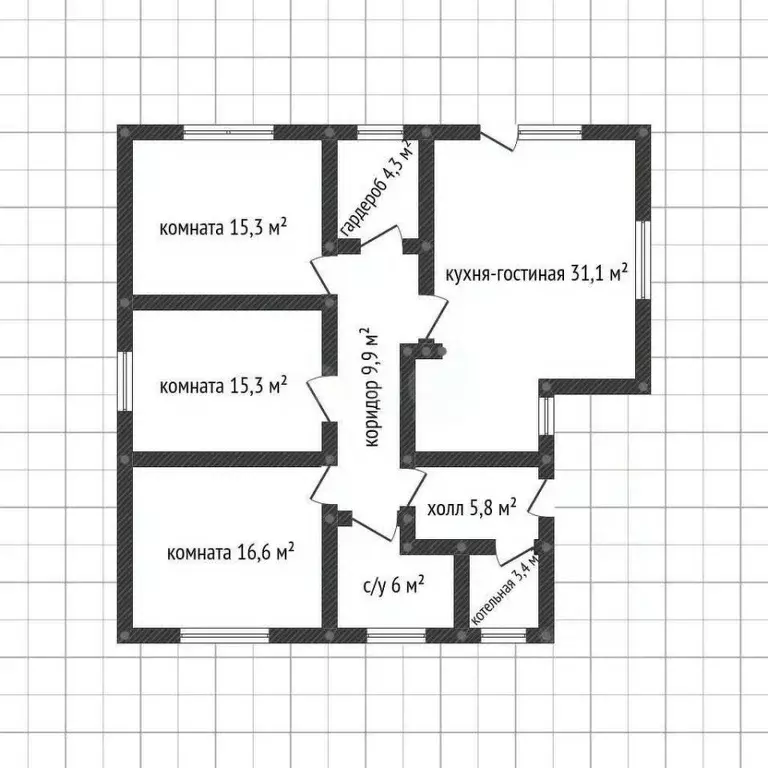 Дом в Краснодарский край, Белореченск Рождественская ул. (115 м) - Фото 2