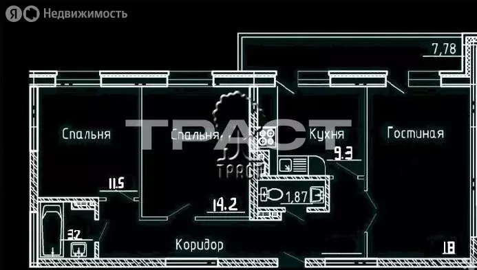 3-комнатная квартира: Воронеж, Московский проспект, 48А (71.6 м) - Фото 1