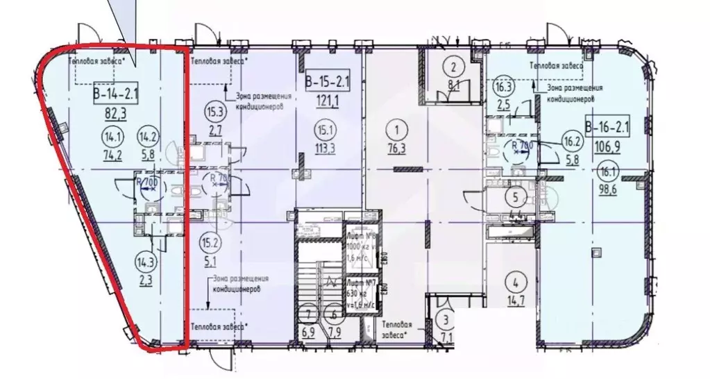 Помещение свободного назначения в Москва 4-я оч., Шагал жилой комплекс ... - Фото 2