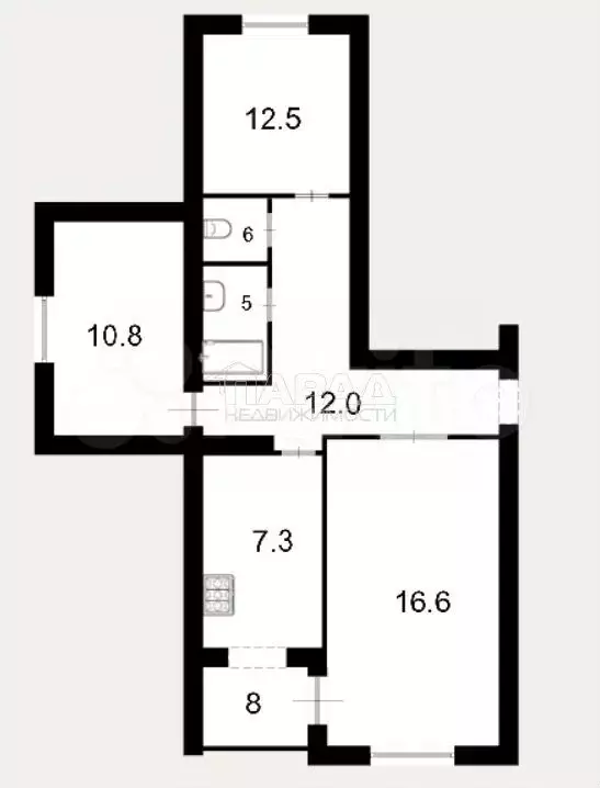 3-к. квартира, 64,4 м, 4/5 эт. - Фото 0