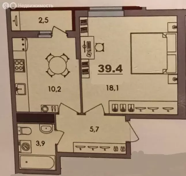 1-комнатная квартира: Тверская область, Калининский муниципальный ... - Фото 1