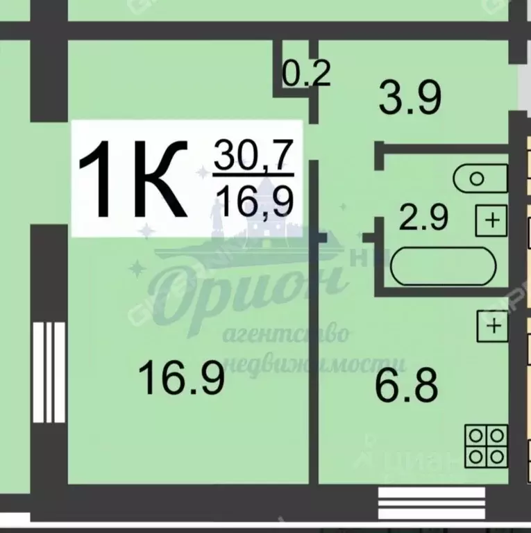 1-к кв. Нижегородская область, Нижний Новгород Караваиха мкр, ул. ... - Фото 2