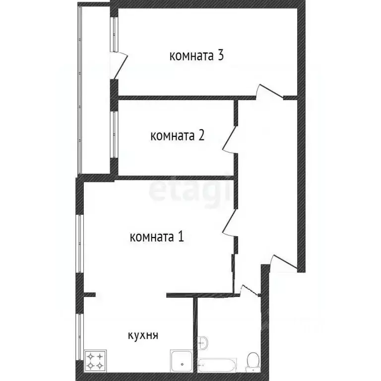 3-к кв. Вологодская область, Вологда Псковская ул., 3 (65.5 м) - Фото 1