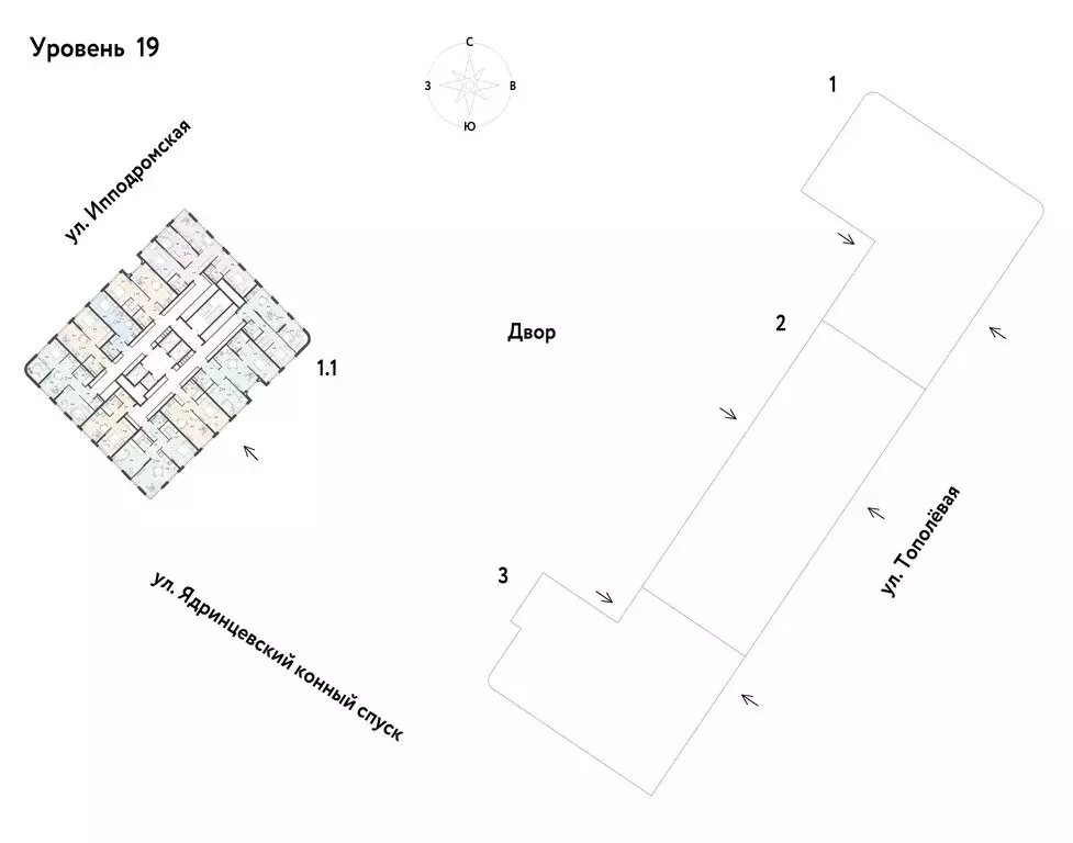 2-комнатная квартира: Новосибирск, Тополёвая улица, с21 (56.42 м) - Фото 1