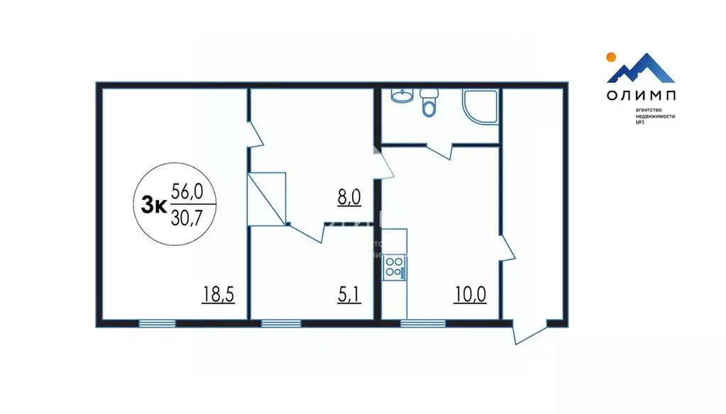 3-к кв. Вологодская область, с. Верховажье ул. Садовая, 5 (56.0 м) - Фото 2