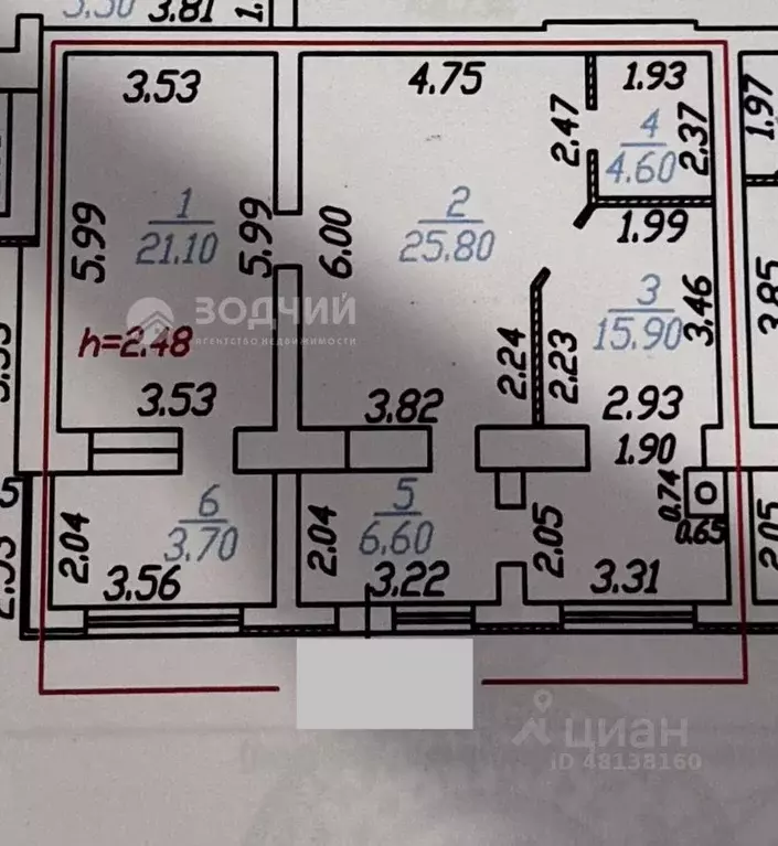2-к кв. Чувашия, Чебоксары ул. Академика Королева, 3 (74.0 м) - Фото 1