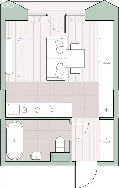 Квартира-студия: Москва, микрорайон Очаково (25.9 м) - Фото 0