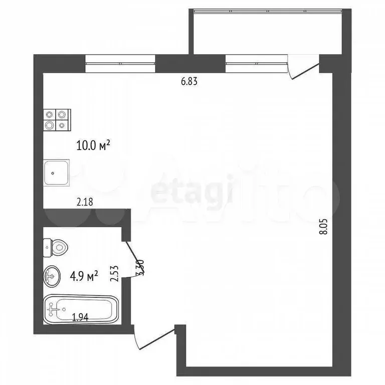Квартира-студия, 48,7 м, 16/16 эт. - Фото 0