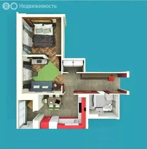 2-комнатная квартира: Ростов-на-Дону, улица Матросова, 35 (46.5 м) - Фото 1
