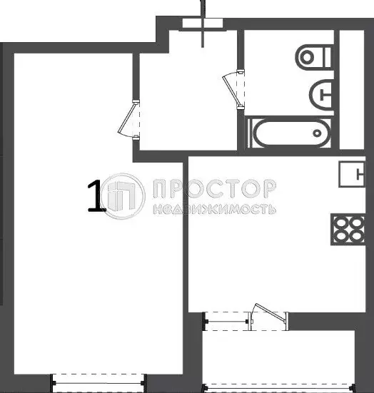 1-комнатная квартира: Москва, Кусковская улица, 12/1 (40.3 м) - Фото 1