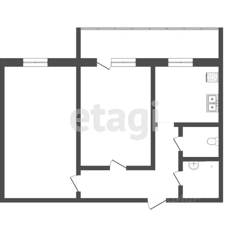 2-к кв. Тюменская область, Тюмень ул. Щербакова, 142 (46.0 м) - Фото 2