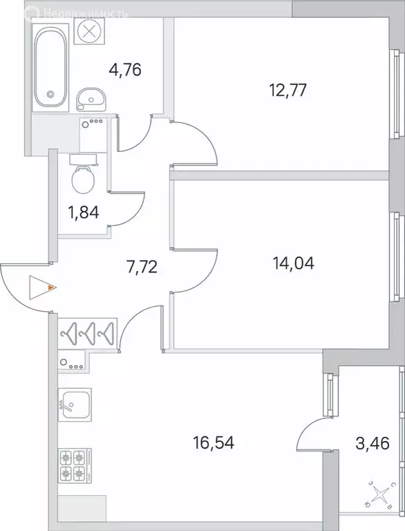 2-комнатная квартира: Всеволожский район, Заневское городское ... - Фото 0