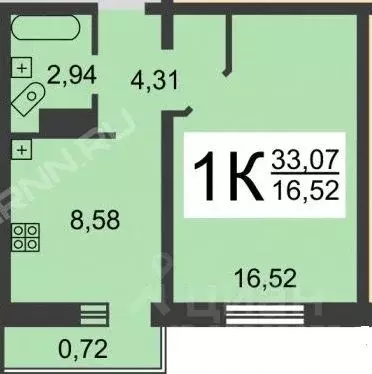 1-к кв. Нижегородская область, Нижний Новгород ул. Бориса Видяева, 14 ... - Фото 2