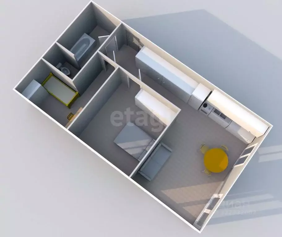 2-к кв. Сахалинская область, Южно-Сахалинск Луговое п/р, ул. Имени В. ... - Фото 2