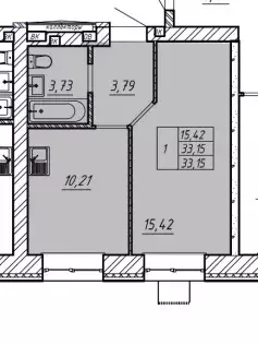 Продаётся 1-к квартира, 33.15 м - Фото 1