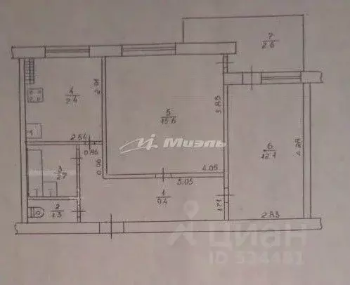2-к кв. Крым, Армянск ул. Симферопольская, 6А (51.5 м) - Фото 2