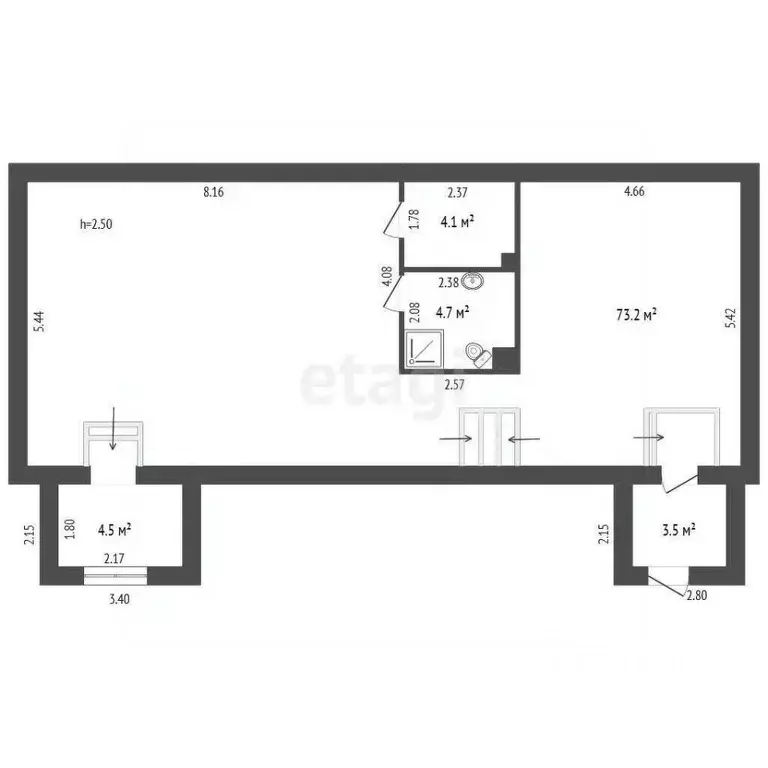 Помещение свободного назначения в Севастополь ул. Лизы Чайкиной, 76 ... - Фото 2
