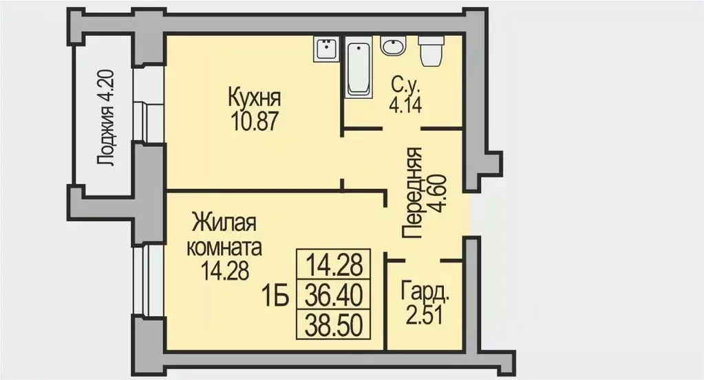 1-к кв. Новосибирская область, Бердск Южный мкр,  (38.5 м) - Фото 0