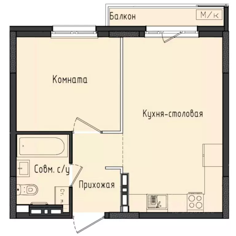 1-к кв. Удмуртия, Завьяловский район, с. Первомайский Город ... - Фото 1