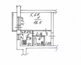 1-к кв. Татарстан, Нижнекамск Вокзальная ул., 28 (32.4 м) - Фото 2