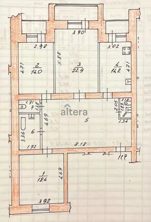 3-к кв. Татарстан, Казань ул. Абсалямова, 13 (121.0 м) - Фото 1