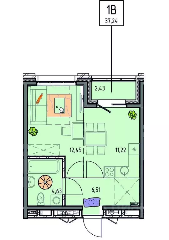 1-к кв. Иркутская область, Иркутск Правобережный округ, Лотос жилой ... - Фото 1