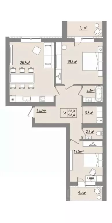2-к кв. Воронежская область, Рамонский район, с. Ямное ул. Багратиона, ... - Фото 1