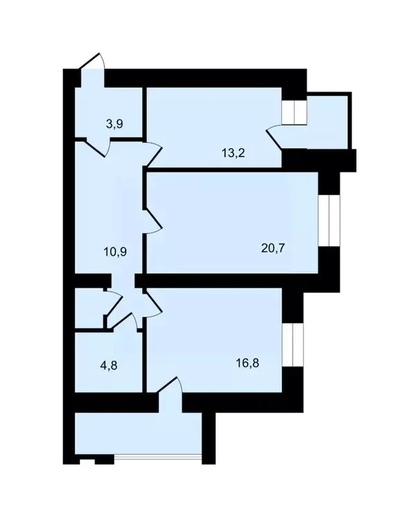 2-к кв. Владимирская область, Владимир Пушкарская ул., 46 (73.4 м) - Фото 1